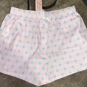 Women’s Pink Floral-Print Cotton Shorts NWT